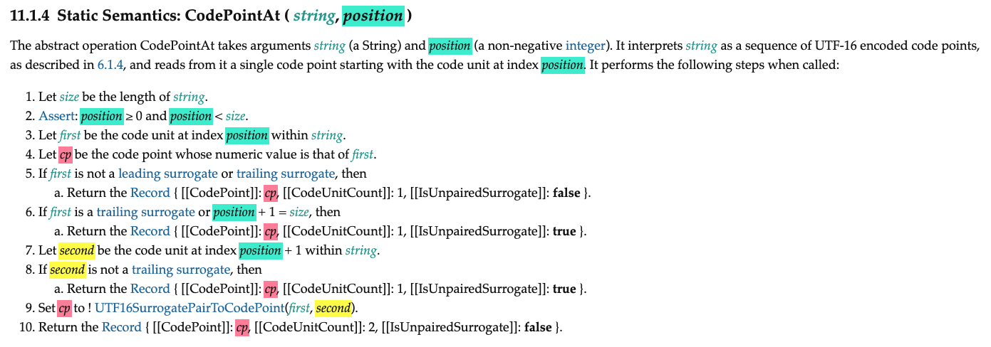 CodePointAt 规范